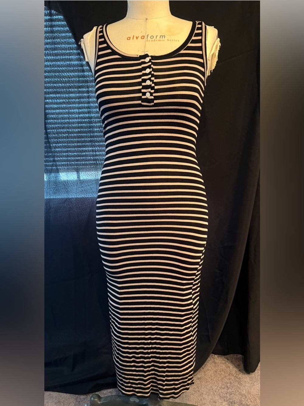 Classic Brown & Black Striped Tank Dress